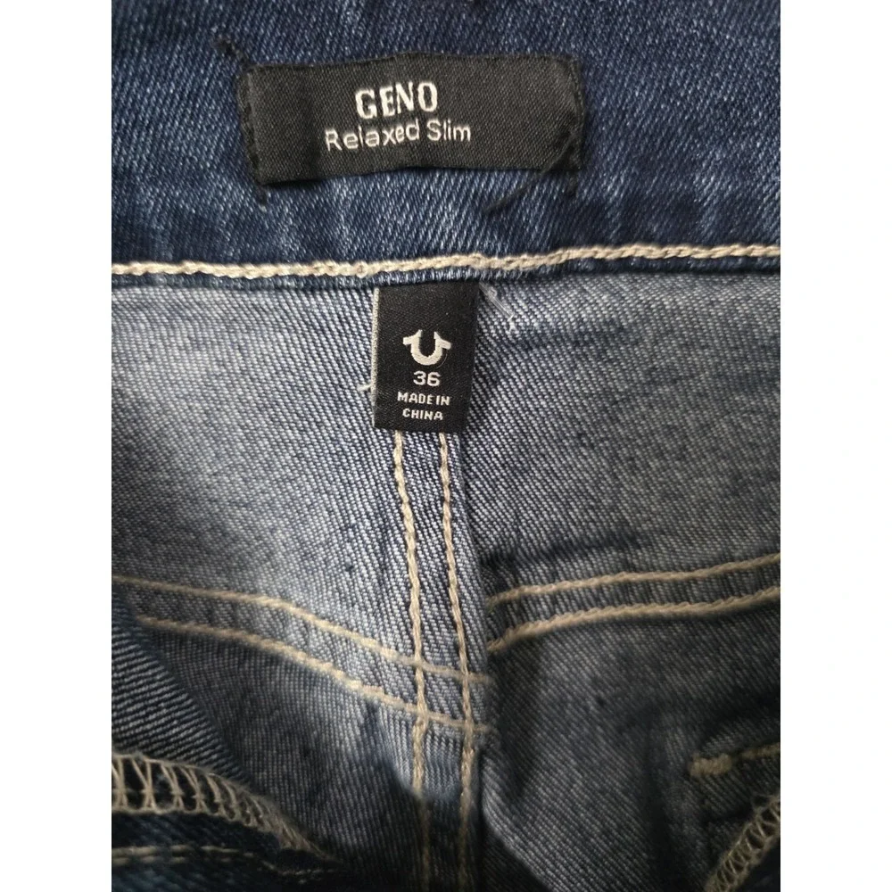 True‎ Religion Men's Jeans Size 36/32 Geno SN Slim Dark Woodland Wash New W Tags